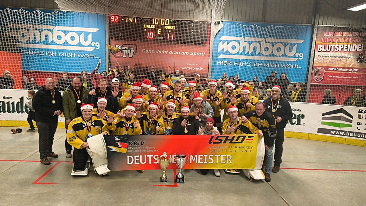 Die Crash Eagles Kaarst wurden zum achten Mal Deutscher Skaterhockey-Meister.
